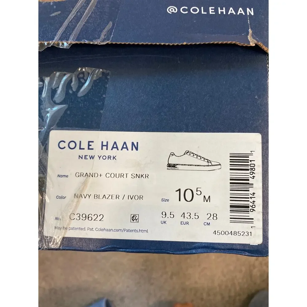 New Cole Haan Grand Court Navy Sneakers Men’s Size 10.5